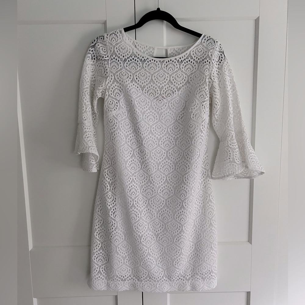 Lily white lace dress with inside slip
